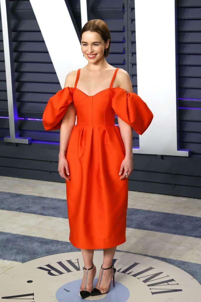 Behind 'Game of Thrones': Emilia Clarke's Height, Weight & Size 3 Emilia Clarke at the Vanity Fair Oscar Party