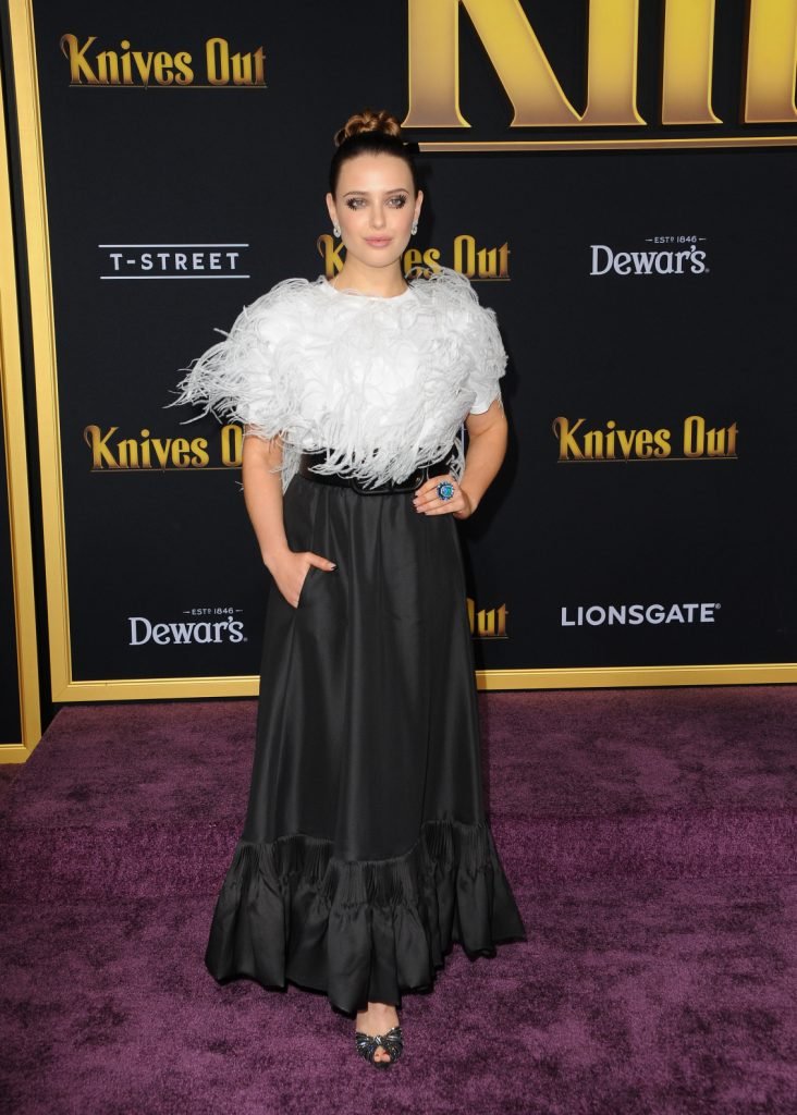 Katherine Langford at the premiere of Knives Out