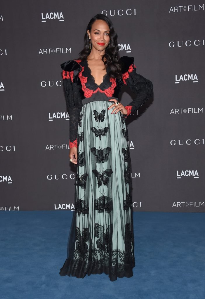 Zoe Saldana arriva per il LACMA Art and Film Gala 