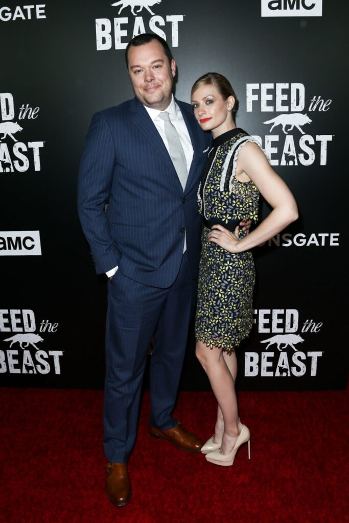 Michael Gladis and Beth Behrs at AMC's 'Feed The Beast' premiere