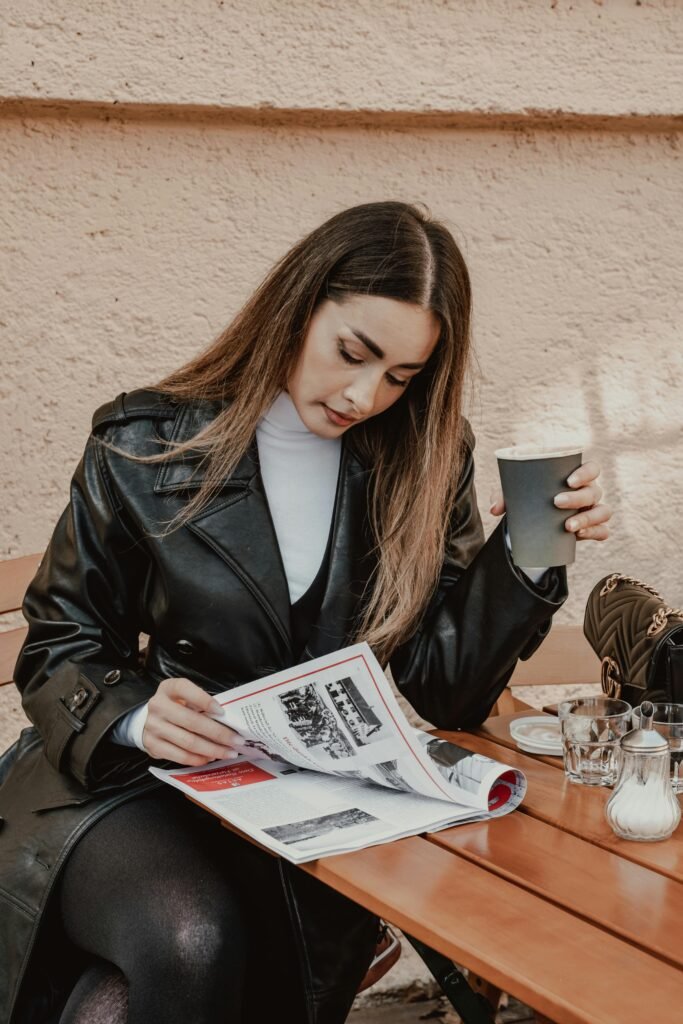 30+ Fresh Coffee Date Outfits That Guarantee a Second Date (2024) 26 Black Leather Jacket Outfit