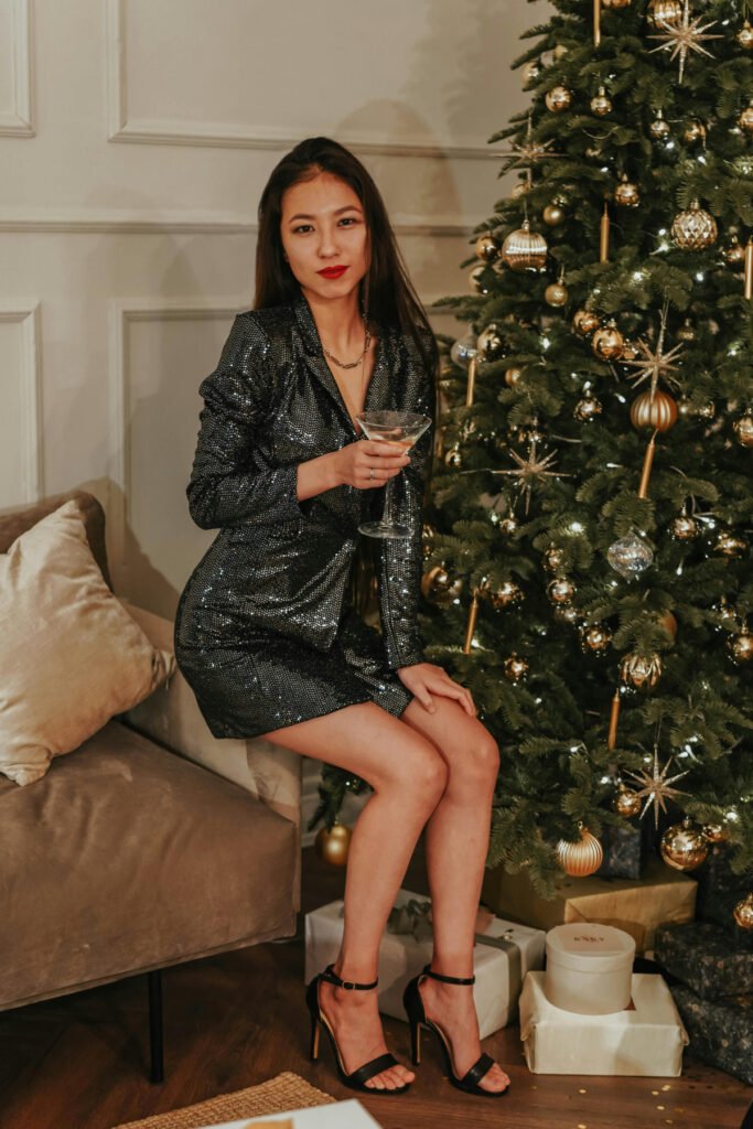 Glitter Christmas Eve Outfit