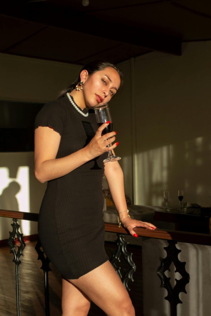 All Black Cocktail Party Outfit