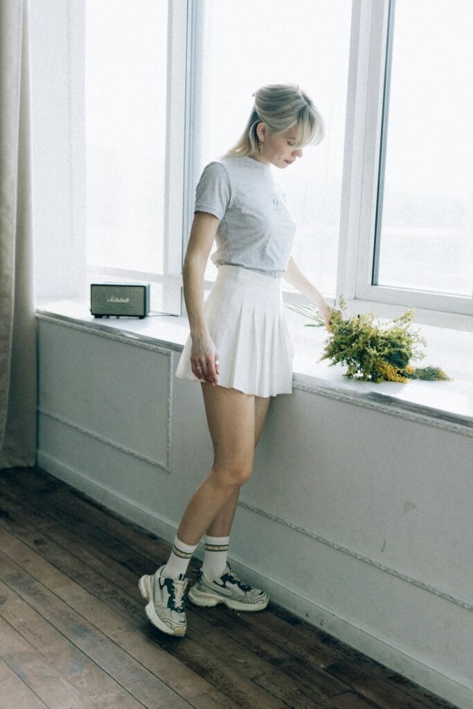 Casual Tennis Skirt Outfit (3)