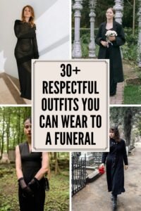 30+ Respectful Humble Outfits You Can Wear to a Funeral 2 Funeral Outfits Pins