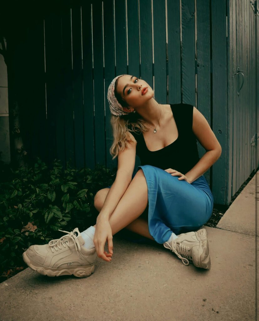 Boho Long Jean Skirt Outfit