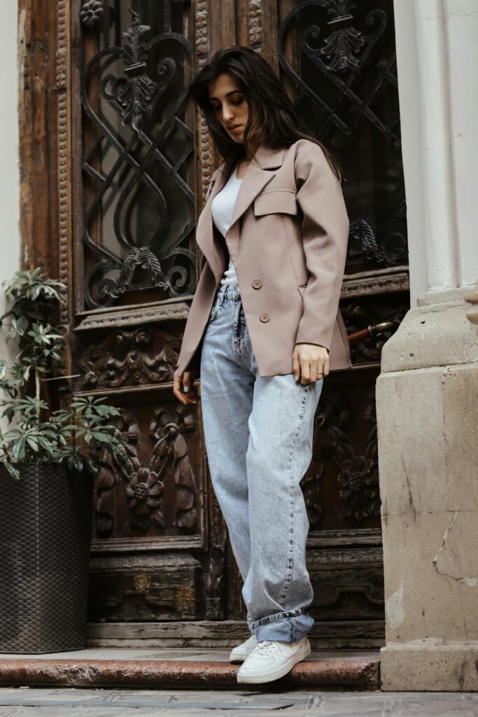 Business Casual Baggy Jeans Outfit