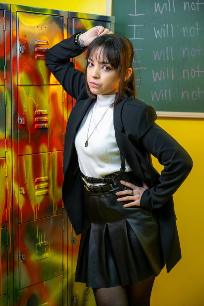 Campus Apt Leather Skirt Outfit