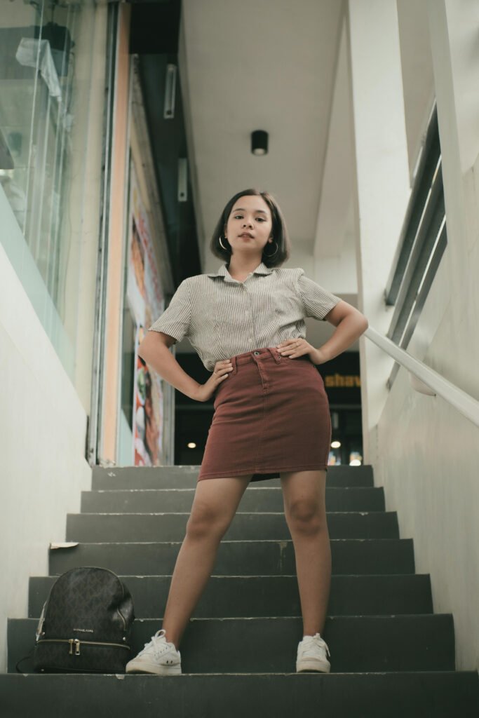 Campus Denim Mini Skirt Outfit