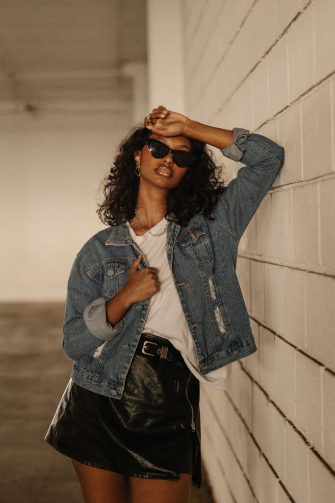 Contemporary Leather Skirt Outfit