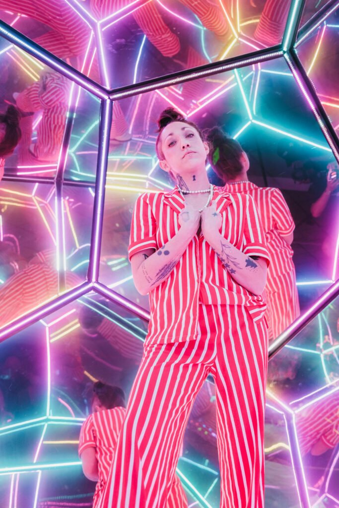 Cross Dress Style Glow Party Outfit