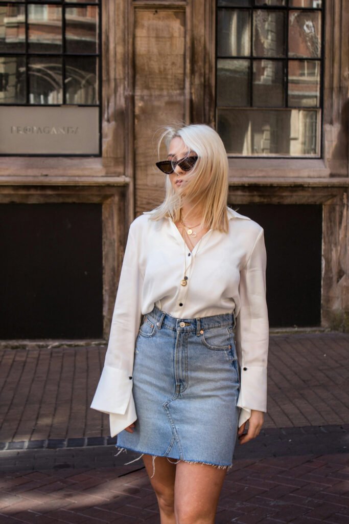 Everyday Denim Mini Skirt Outfit