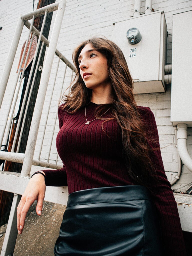 Fitted Leather Skirt Outfit