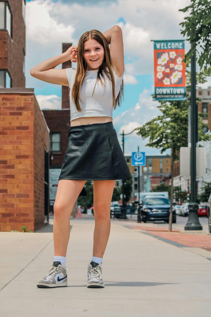 Hangout Leather Skirt Outfit