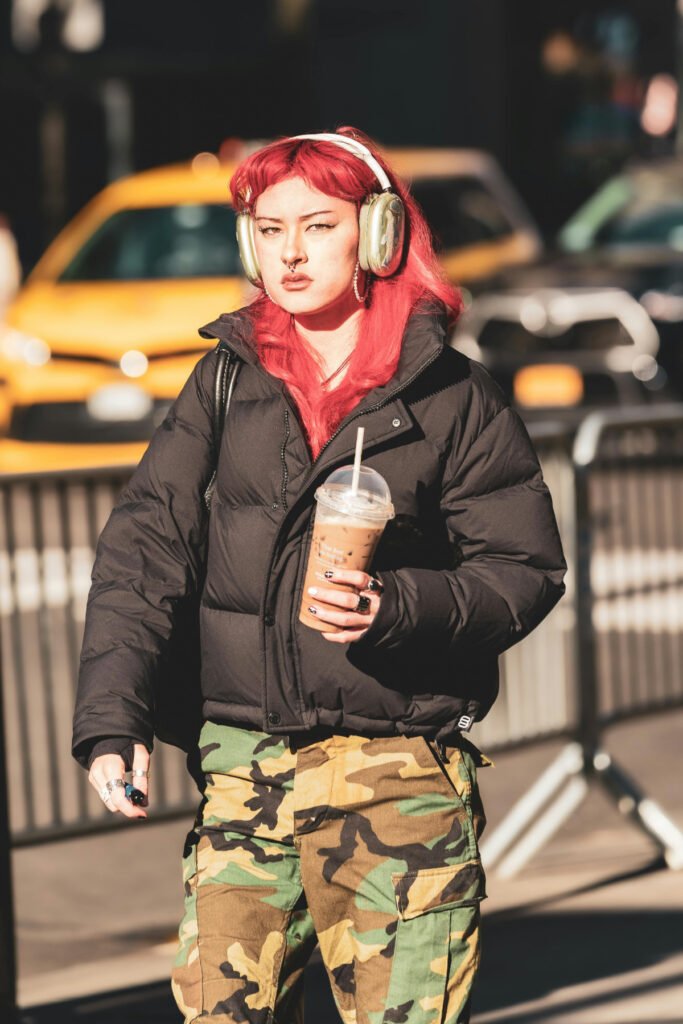 Indie Winter Cargo Pants Outfit