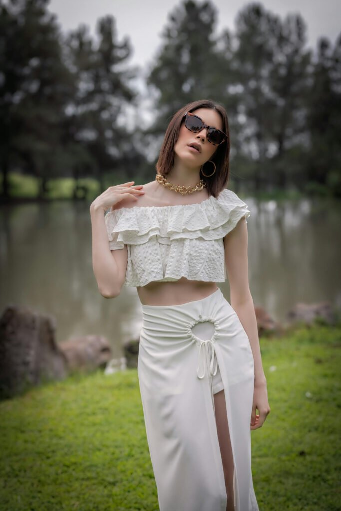 Partywear White Skirt Outfit