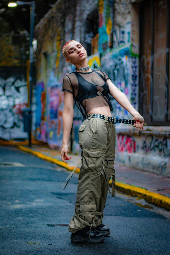 Punk Style Cargo Pants Outfit