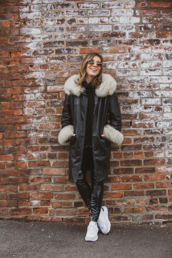 Relaxed Wintertime Leather Outfit