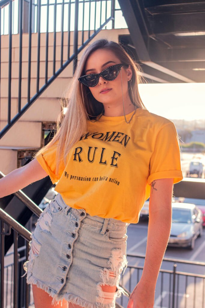 Summertime Denim Mini Skirt Outfit