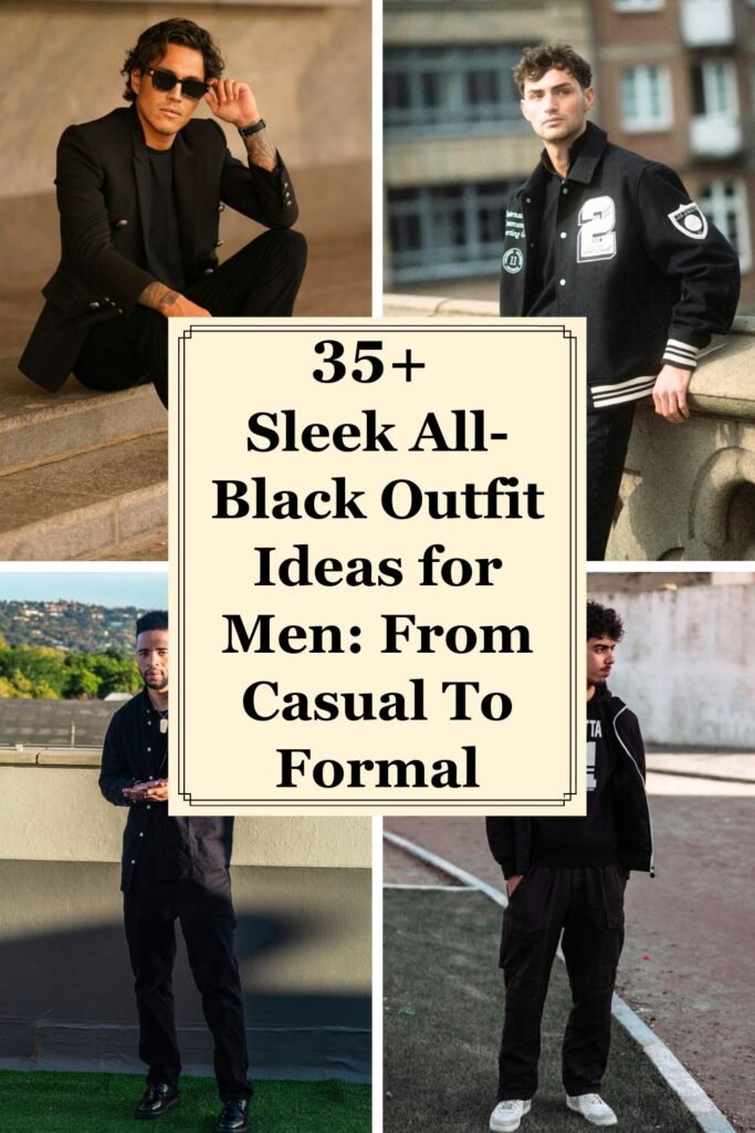All Black Outfits for Men Pins