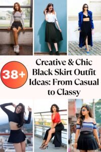 38+ Creative Black Skirt Outfit Ideas: From Casual to Classy 2 Black Skirt Outfits Pins