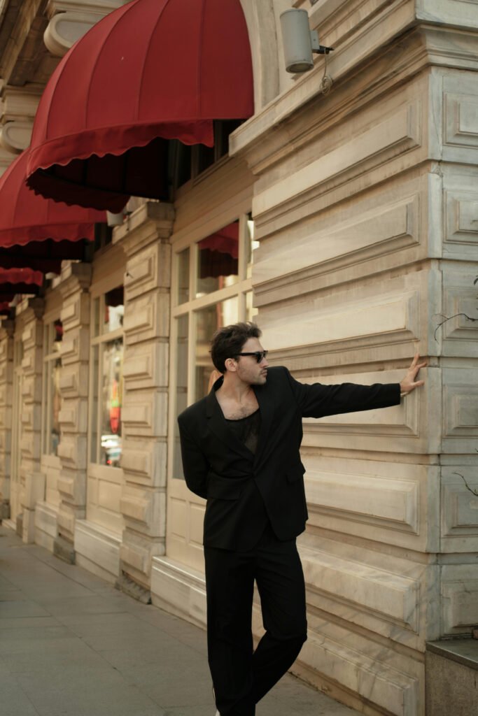 Bold All Black Outfit for Men