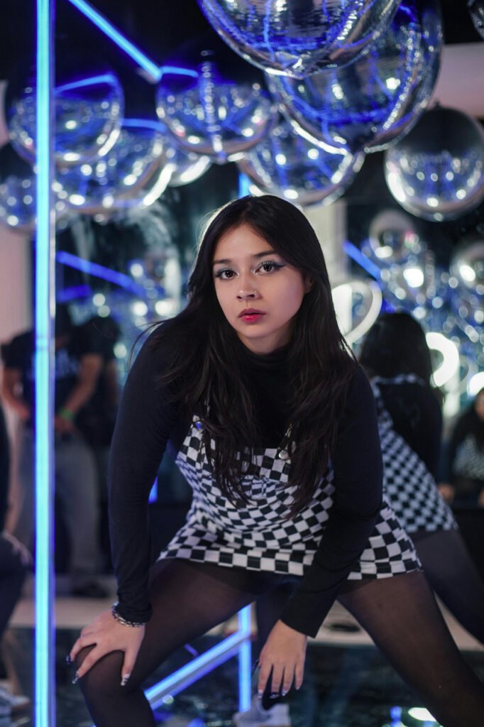 Bold Pattern Winter Club Outfit