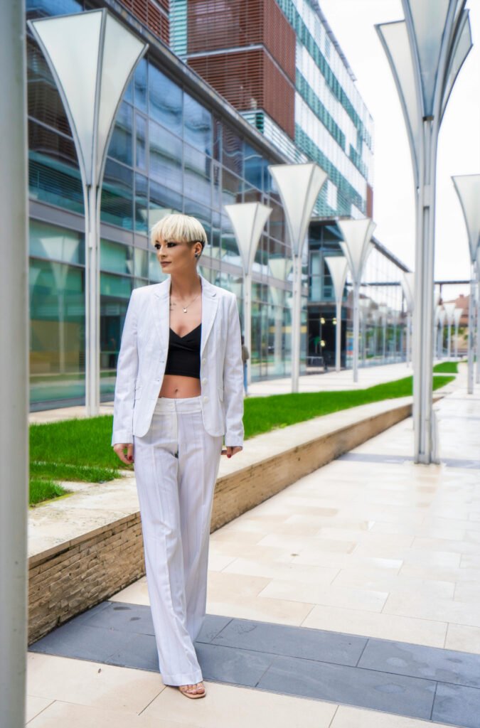 Business Casual Black and White Outfit