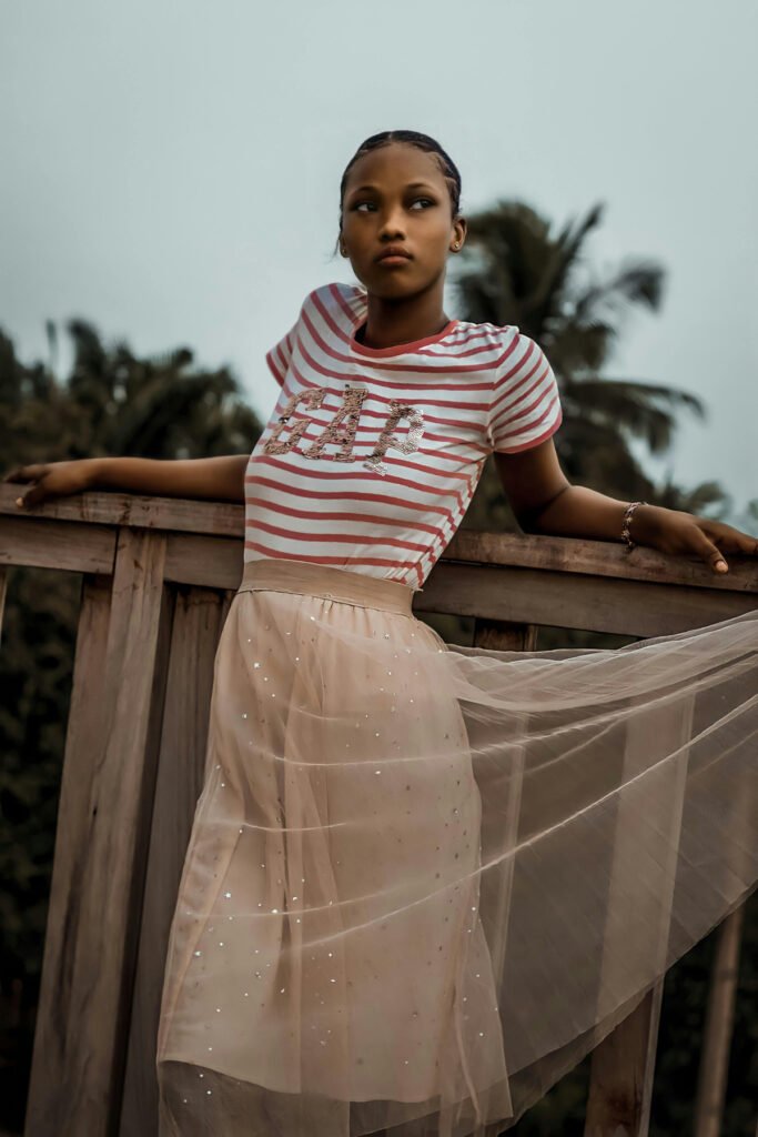 Contrast Maxi Skirt Outfit