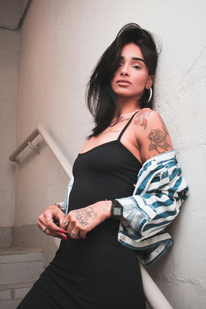 Contrast Slip Dress Outfit