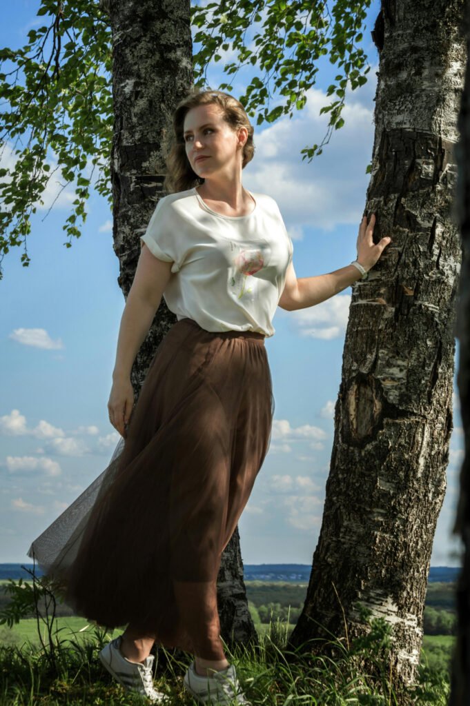 Country Style Pleated Skirt Outfit