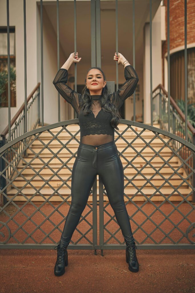 Flirty Club Style Leather Pants Outfit