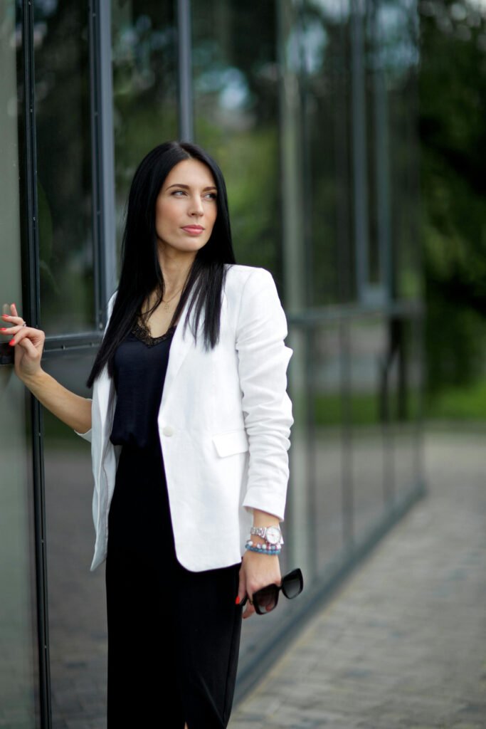 Formal Black and White Outfit