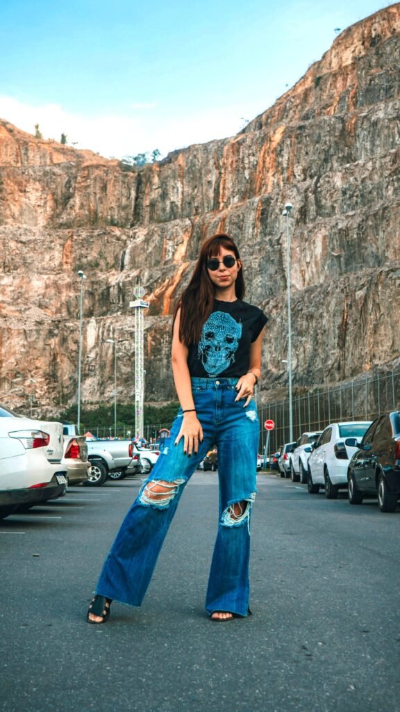 Indie Wide Leg Jeans Outfit
