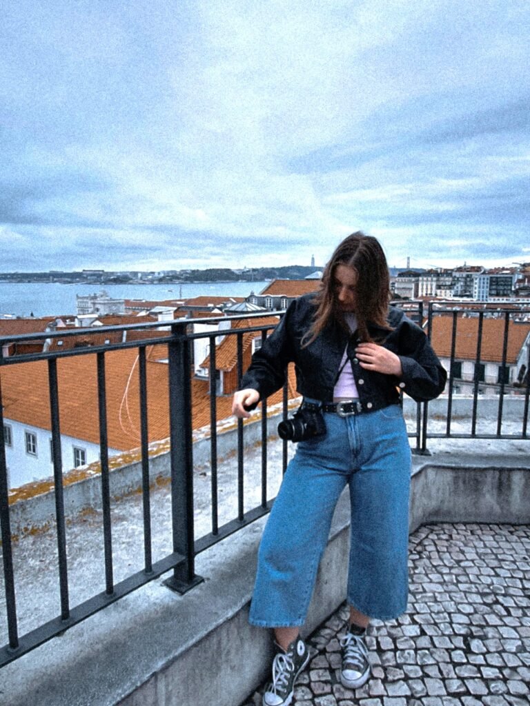 Layered Wide Leg Jeans Outfit