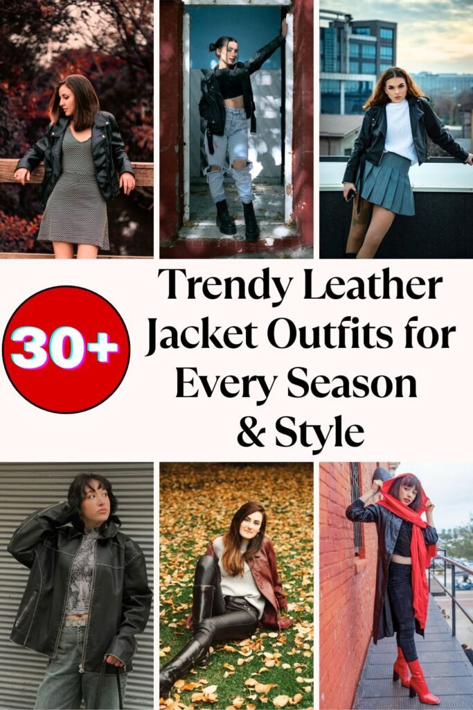 Leather Jacket Outfits Pins