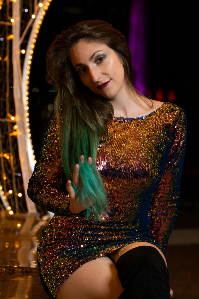 Minimal Shimmer Saltburn Party Outfit