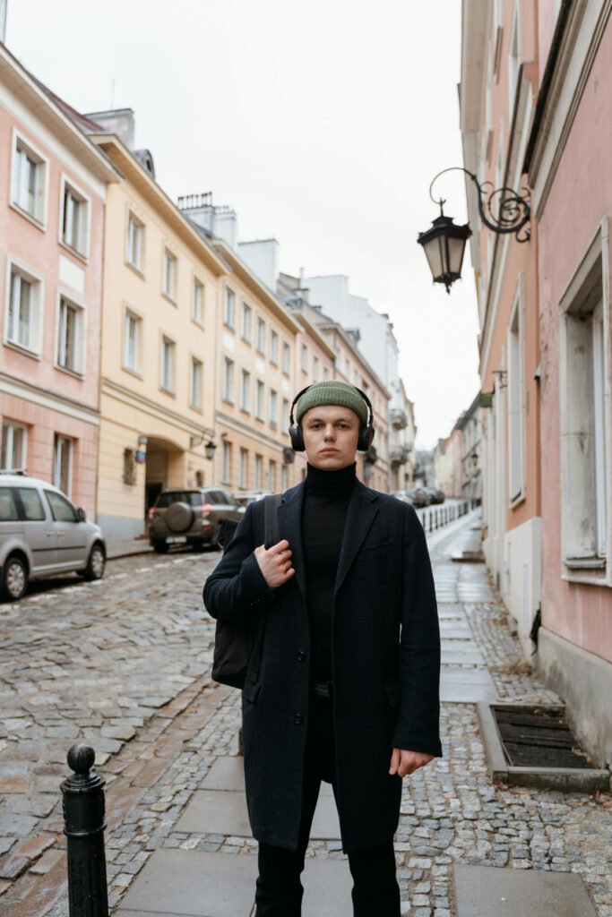 Minimally Cozy All Black Outfit for Men