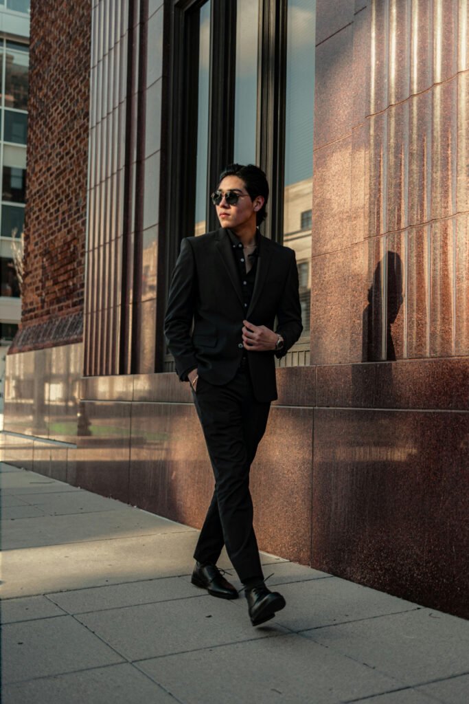 Minimally Formal All Black Outfit for Men