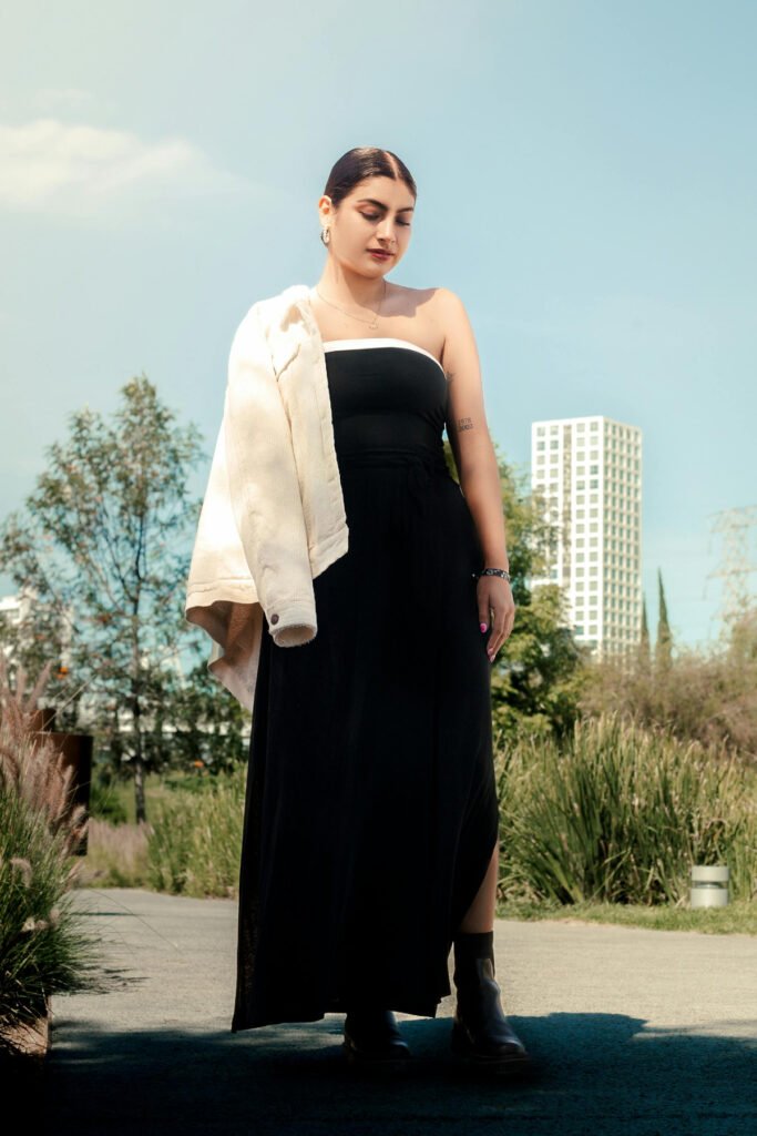 Partywear Black and White Outfit