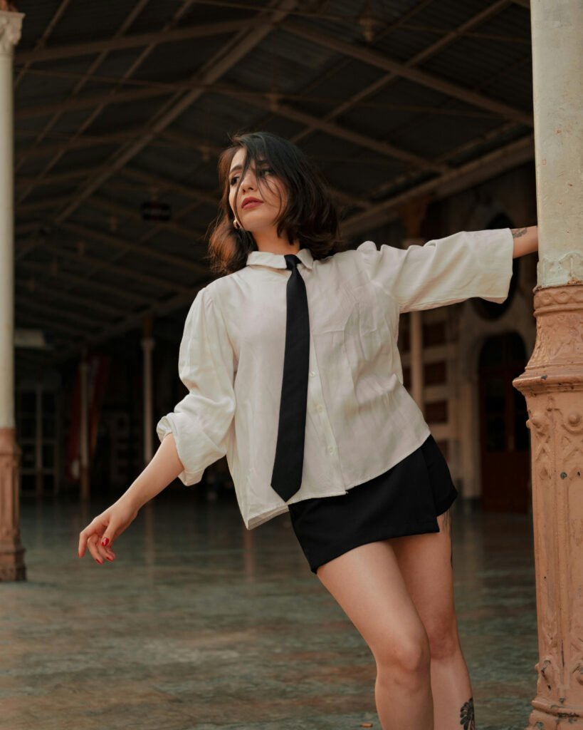 Preppy Black and White Outfit