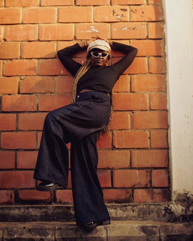 Preppy and Minimal Wide Leg Jeans Outfit