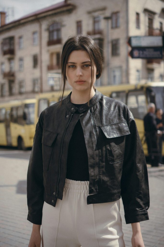 Relaxed Leather Jacket Outfit