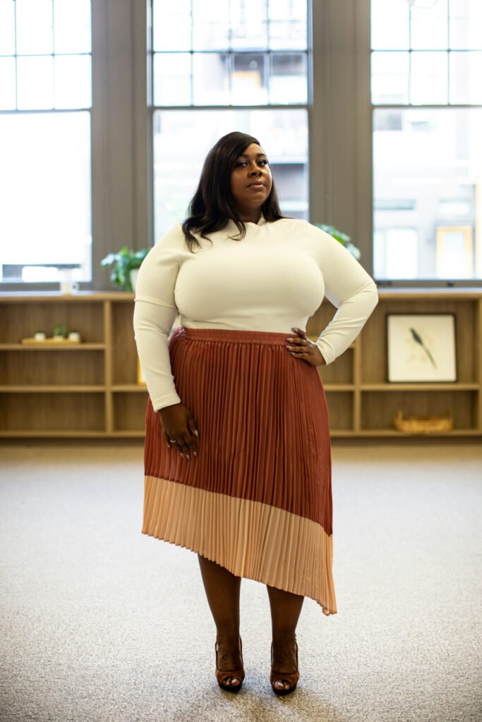 Semi-formal Pleated Skirt Outfit