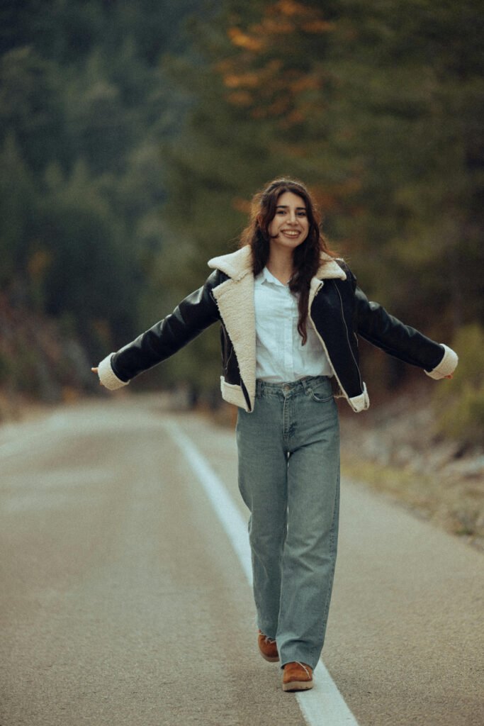 Simple Leather Jacket Outfit