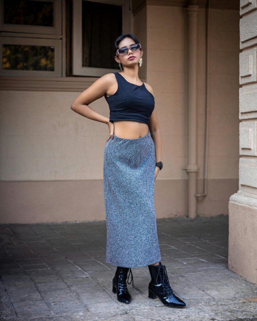 Textured Maxi Skirt Outfit