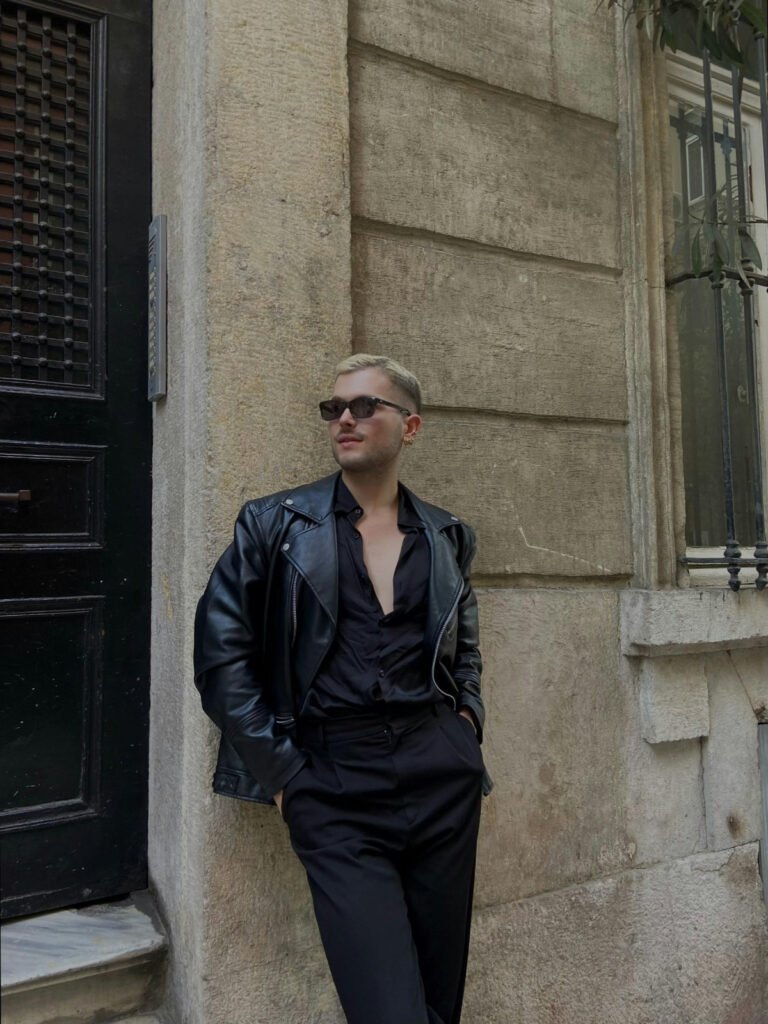 Vintage All Black Outfit for Men