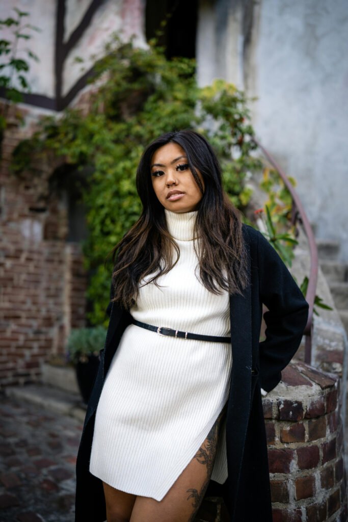 Winter Chic Black and White Outfit