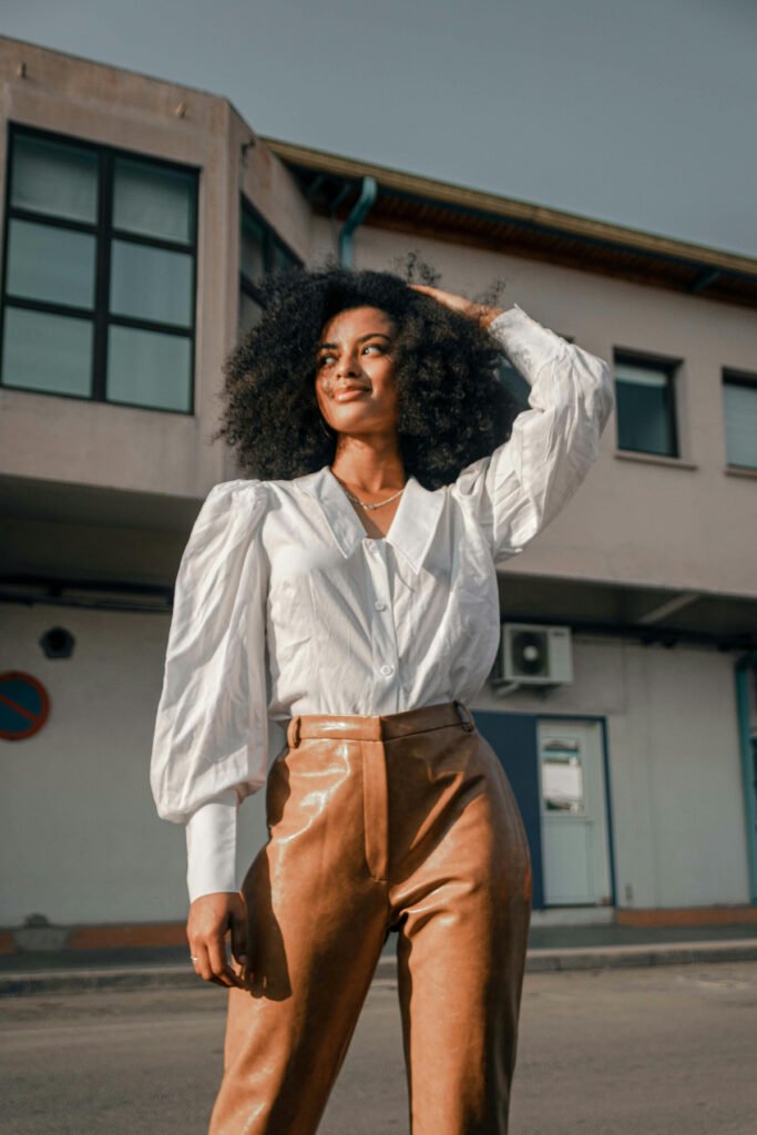 Work Apt Leather Pants Outfit