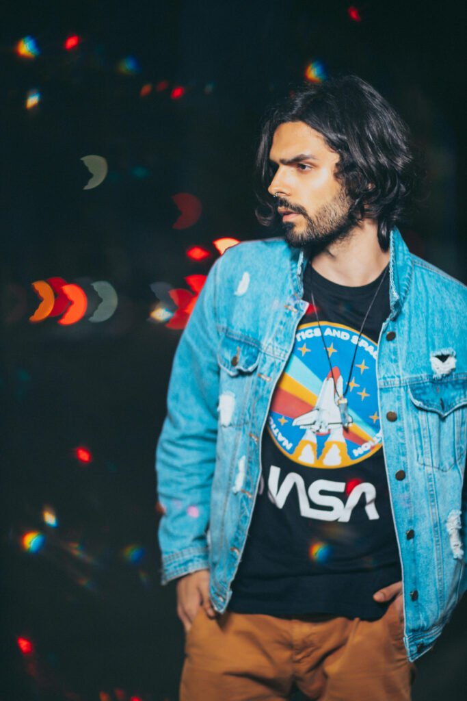 Casual Pattern Disco Outfit for Men